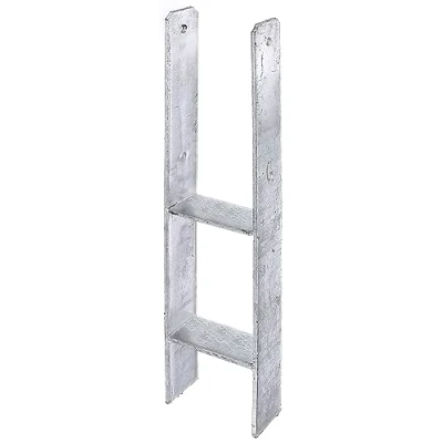 Imagen de Alberts 213916 Soporte de poste en H, galvanizado caliente, anchura libre 116 mm, altura total 800 espesor del material 6 mm