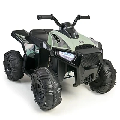 Imagen de FEBER Quad Boxer Vehículo eléctrico a batería de 12V, con Marchas adelante, atrás y Freno, hasta 5 km/h, Cargador Incluido, 45 min Juego,de 3 años, Verde,Famosa(FEN03000) Versión Actual