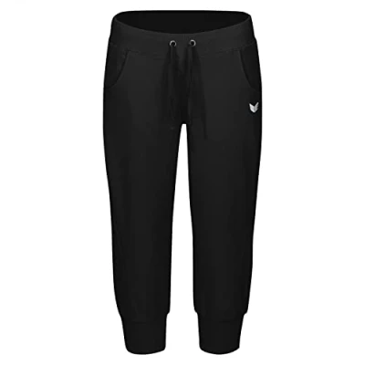 Imagen de Erima Damen, Pantalones 3/4 para mujer, Negro (Schwarz), 34