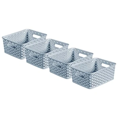 Imagen de Curver My Style Cesta de almacenamiento rectangular pequeña (4 L, 4 unidades), color azul