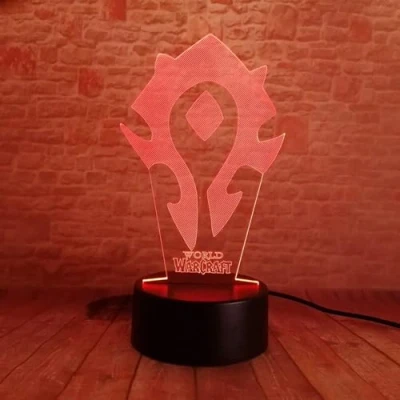 Imagen de World of Warcraft Lampara LED Horda Cambia Color USB Luz Nocturna