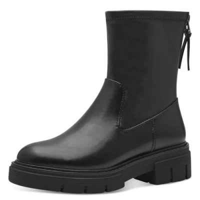 Imagen de MARCO TOZZI Botín para Mujer con Cremallera y Slip 2 25440 43, Botas de Moda, Negro, 38 EU