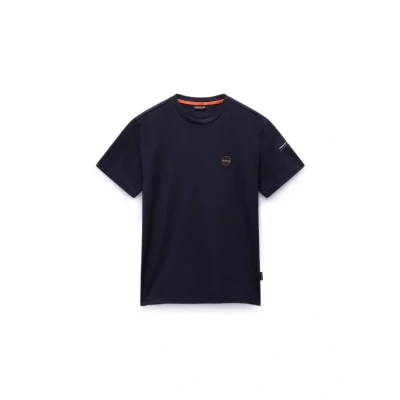 Imagen de Napapijri Badge Camiseta básica, Hombre, Talla: XL, Blu marine