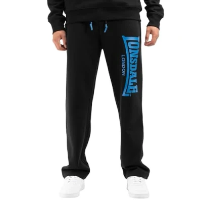 Imagen de Lonsdale Herdley Pantalones de chándal, Negro Y Azul, 3XL para Hombre