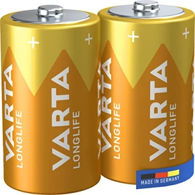 Imagen de VARTA Pilas D Mono, paquete de 2, Longlife, Alcalinas, 1,5V, aptas para mandos a distancia, despertadores, radios, relojes pared, Made in Germany
