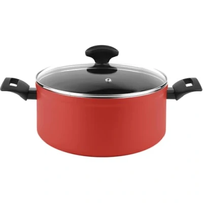 Imagen de Fagor Maxima Cacerola Inducción 20 cm, Tapa de Cristal, Aluminio Forjado, Espesor 4 mm, Antiadherente Ecológico XYLAN PLUS sin PFOA, Apta Todas Las Cocinas, Vitrocerámica, Gas, Lavavajillas, Rojo