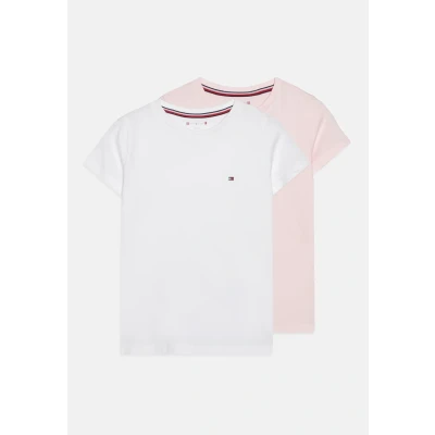 Imagen de Tommy Hilfiger TEE 2 PACK Camiseta básica para niños, Talla: 152 164, White/light pink