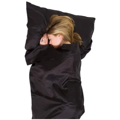 Imagen de Lifeventure Silk Ultimate Forro para saco de dormir Sábana ligera viaje y camping usar sola o añadir calidez al con control olores Polygiene® En forma momia