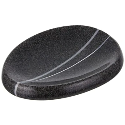 Imagen de Kleine Wolke Stones Jabonera, polyresin, Gris Oscuro, 12,8 x 2 cm
