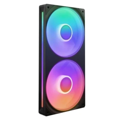 Imagen de NZXT F240 RGB Core Unidad de 240 mm con 2 Ventiladores 120 Control Velocidad e iluminación Alta presión estática y Flujo Aire 8 LED aRGB por Ventilador Negro