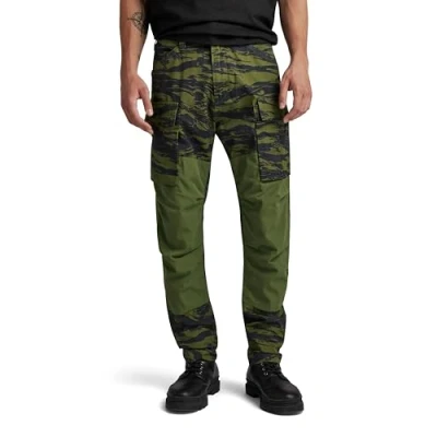 Imagen de G Star para Hombre Pantalones 3D Regular Tapered Cargo 2.0, Multicolor (Shadow Olive 2L Tiger Camo D24308 D386 G393), 27W / 30L