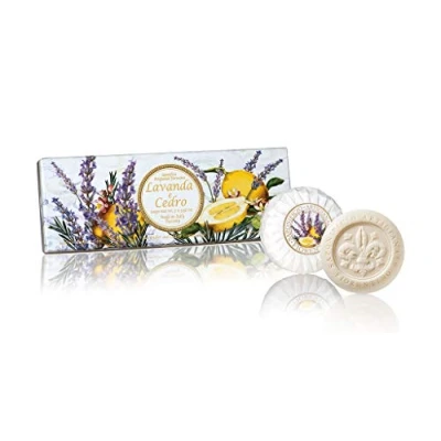 Imagen de de Lavanda &amp; Cedro Jabón, redondo 3 ST por 100 g, Jabón artesanal italiano Fiorentino