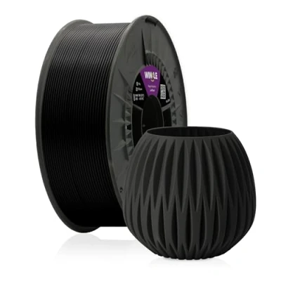 Imagen de WINKLE Filamento PLA 850 Negro Azabache Impresora 3D 1,75mm 1kg Ingeo Resistente a Alta Temperatura Bobina