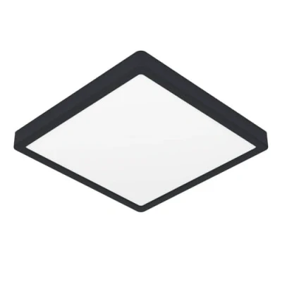 Imagen de Eglo Fueva 6 Lámpara de techo LED cuadrada para baño, plástico, en blanco y negro, color luz cálido o frío, IP44, 29 x cm
