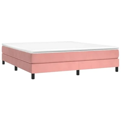 Imagen de vidaXL Estructura de Cama, Somier Matrimonio Listones, Base Cama Tapizada, Mueble para Dormitorio Hogar, Terciopelo Rosa 160x200 cm