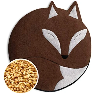 Imagen de SACO TÉRMICO Leschi de semillas para microondas/para el dolor estómago/Animal: Zorro Luca, marrón