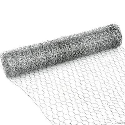 Imagen de FOROREH Red de alambre pollo 5 m, malla hexagonal galvanizada, valla animales conejo, metal para jardín, jardinería, manualidades y decoración del hogar