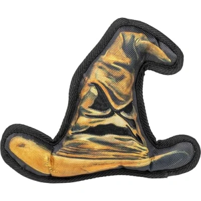 Imagen de Juguete para Perros de Harry Potter Color Negro y Dorado Diseño Gorro Mago Tamaño 22x5x18cm Perro Poliéster Producto Original Diseñado en España