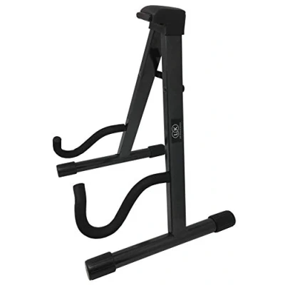 Imagen de Soporte para guitarra eléctrica y bajo LK GS003B ajustable forma A Rockmusic