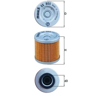 Imagen de MAHLE ORIGINAL OX 805 Filtro de aceite Cartucho filtrante