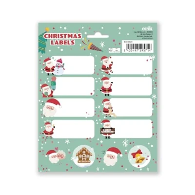 Imagen de Grupo Erik Etiquetas adhesivas navidad Papa Noel regalo / 24 Pegatinas regalos