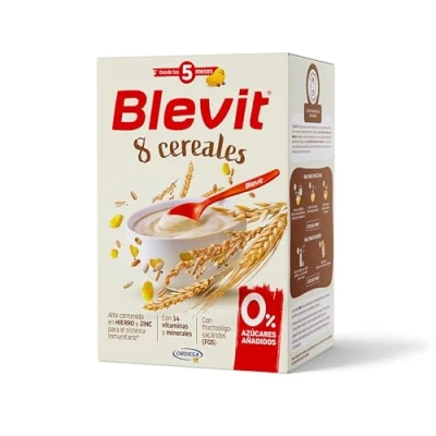 Imagen de Blevit 8 Cereales 500g Papilla para Bebé desde los 5 Meses con 14 Vitaminas y Minerales