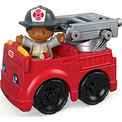Imagen de Fisher Price Vehículo y Figura de Little People Bombero camión Bomberos