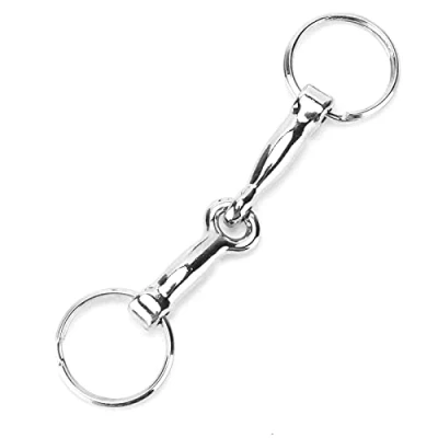 Imagen de YUUGAA Llavero de los Pedazos Caballo, Snaffle Pelham la aleación del cinc Nudo Llave Pedazo Caballo Solo Conector