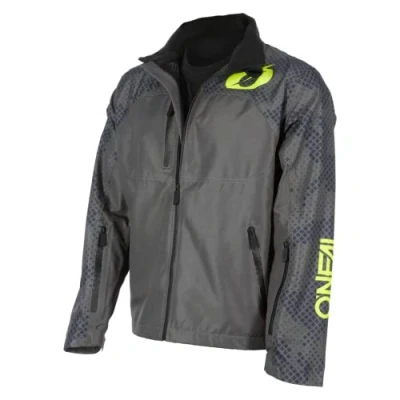 Imagen de O&#039;Neal Shore Rain Jacket Chaqueta de Bicicleta montaña, Grau/Neongelb, L para Hombre