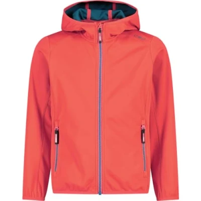 Imagen de CMP Chaqueta softshell ligera para niños con capucha fija, Campari, 152