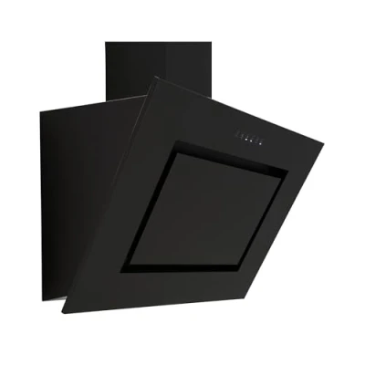 Imagen de Respekta Campana extractora sin cabeza/campana oblicua de 90 cm/carcasa acero inoxidable en negro/función ventilación y recirculación/CH42090BSA / A 40 63 dB