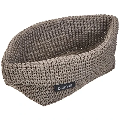 Imagen de Blomus Häkelkorb 68887 Cesta de Ganchillo, Poliéster, marrón Topo, L
