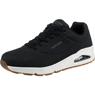 Imagen de Skechers Uno Stand On Air, Zapatillas Hombre, Dark Black Durabuck Trim, 41.5 EU