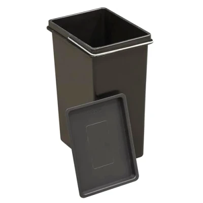 Imagen de Arregui CBZ00682T Cubo de Plástico Repuesto con Tapa para Cubos Basura y Reciclaje 11 L Especial Orgánico Compatible los modelos Basic, Top, Round, Ecoclas Plus negro