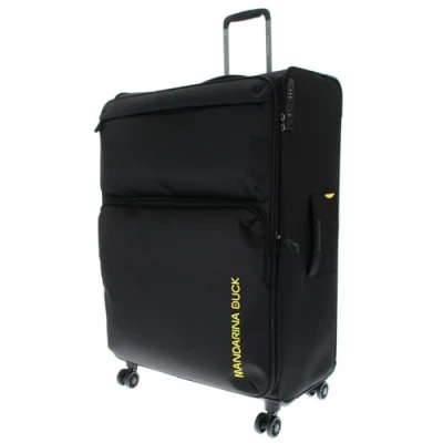 Imagen de Mandarina Duck Zephyr Carrito XL EXP, Negro, 52 cm (L) x 31.5 (W) 83 (H), Trolley espandibile en Tessuto morbido ad Effetto 3D