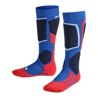 Imagen de FALKE SK2 Intermediate K KH lana hilo funcional calida gruesa 1 par, Calcetines de esquí Unisex niños, Azul (Cobalt Blue 6941), 31 34