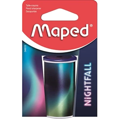Imagen de Maped Sacapuntas de metal con 1 agujero para lápices estándar Embalaje reciclable, azul