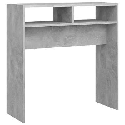 Imagen de vidaXL Mesa Consola Entrada Acento Pasillo Vestíbulo Recibidor Auxiliar Decoración Hogar Casa Escritorio de Contrachapada Gris Hormigón 78x30x80 cm