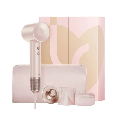 Imagen de Laifen Premium Secador de Pelo Alta Velocidad con Estuche Regalo Rosa, Portátil 110.000 rpm, Ligero, Accesorio Estilismo Magnético, Soporte Pared, Bolsa (Rosa)