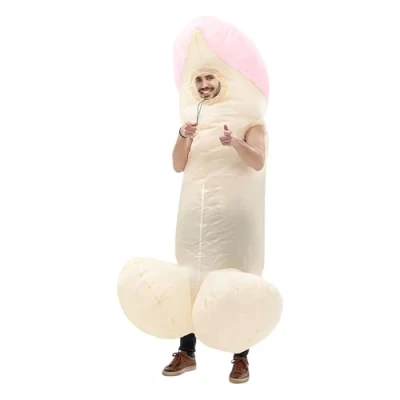 Imagen de WENZPING Traje Inflable Adulto,Vestido inflable,Traje de Halloween Rosa Trajes,Traje una Pieza Ropa Divertida para la Fiesta Soltero Blow Up Adultos