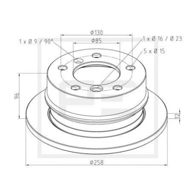 Imagen de PETERS ENNEPETAL Disco de freno MERCEDES BENZ: Sprinter 4 T Camión plataforma/Chasis, 3 Furgón, 2 Furgón 016.290 00A,BS4699