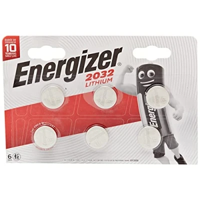 Imagen de Energizer Pack de 6 pilas especiales CR2032, una pila para necesidad, sin mercurio añadido y potencia dispositivos pequeños