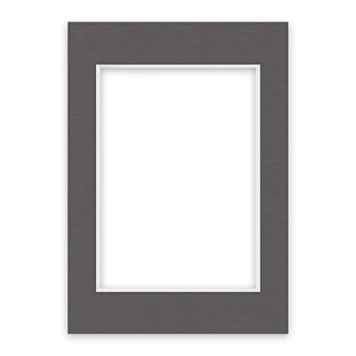 Imagen de nielsen Conservation Passepartout 1,5 mm, tamaño exterior 29,7x42 cm (DIN A3) para fotos DIN A4, gris grafito con estructura