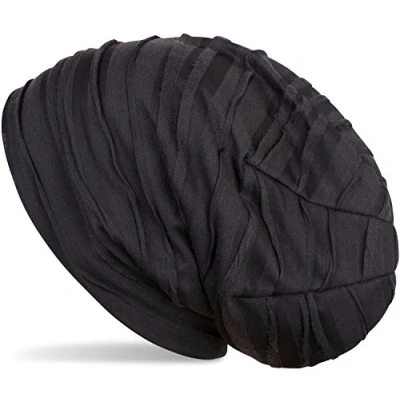 Imagen de styleBREAKER Gorro Beanie clásico con Estampado de Pliegues, Largo, Unisex 04024053, Color:Medianoche Azul Negro