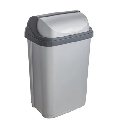 Imagen de keeeper Cubo de Basura con Tapa Deslizante, 25 l, Rasmus, Plateado