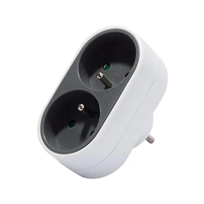 Imagen de Universal Diseño domino 2 x 16a blanco/gris 48822