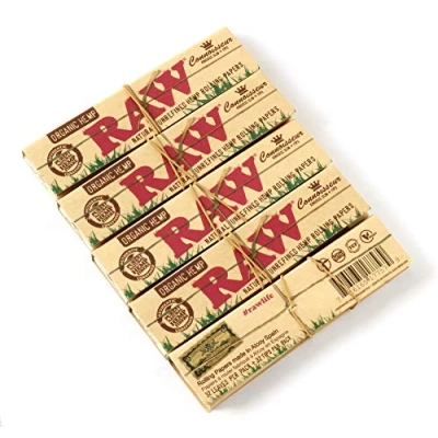 Imagen de 3 x RAW Classic Connoisseur Kingsize Slim Skin Rolling Papers with Roach Tips