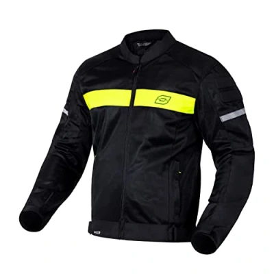 Imagen de OZONE Moto Dart Chaqueta de Hombre Textil Protectores Codos y Hombros Elementos Reflectantes Paneles Malla 4 Bolsillos