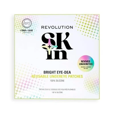 Imagen de Revolution SKin, Silicone Eye Patches, Parches de Silicona Reutilizables, Desinflaman e Hidratan, Vegano y Libre Crueldad, 1 Par