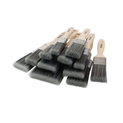Imagen de ProDec Decorator&#039;s Docena de 12 Pinceles sintéticos para un Acabado Suave Pintura con emulsión, Brillo, Pinturas satinadas en Paredes, techos, Madera, Metal, 2 x 1, 5 1,5, 4 2, 1 3 Pulgadas